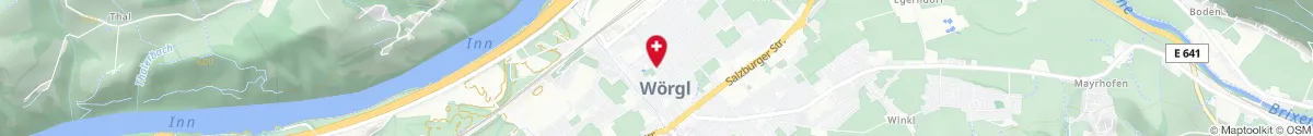 Kartendarstellung des Standorts für Stadtapotheke Wörgl in 6300 Wörgl